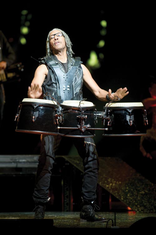 Bashiri Johnson has worked with the Rolling Stones, Madonna, Whitney Houston, Beyoncé, Ray Charles, Bob Dylan, Duran Duran and Michael Jackson. Photo courtesy Cirque du Soleil
