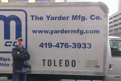 Matt Yarder of The Yarder Manufacturing Company in Toledo is the first company to co-brand its logo with the Toledo Region logo. Photo Courtesy Jeff Schaaf
