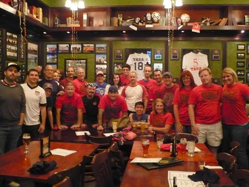 The Toledo chapter of soccer fan club the American Outlaws host World Cup and U.S. national team watch parties at Claddagh Irish Pub at Franklin Park Mall. Photo courtesy Mark Blankenship