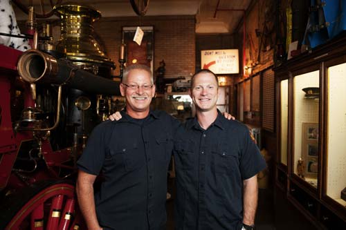 Jamie Ferguson and his son David Ferguson of Toledo Fire & Rescue Department. Toledo Free Press photo by Aaron Geller.