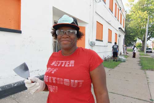 Alicia Smith is a community organizer who leads the Junction Avenue Project. Toledo Free Press photo by Kim Sanchez