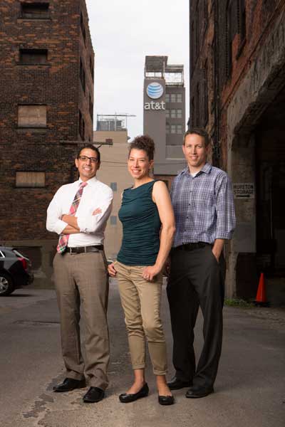TEDxToledo speakers Eugenio Mollo, Maara Fink and Dr. Matt Roth. Toledo Free Press photo and cover photo by Michael Nemeth