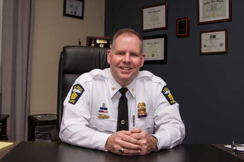n GEORGE KRAL WAS PROMOTED TO TOLEDO POLICE CHIEF ON JAN. 5. THE 24-YEAR TPD VETERAN IS KNOWN FOR HIS INTEGRITY, FELLOW OFFICERS SAID. HE REPLACES CHIEF WILLIAM MOTON, WHO RETIRED. TOLEDO FREE PRESS PHOTO BY CHRISTIE MATERNI