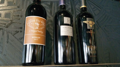 Wines recommended by Matt Snyder of Veritas Cork & Craft include Clos du Val 2011 Napa Valley Merlot, 2009 Ehlers Estate One Twenty Over Eighty Cabernet Sauvignon and Oracle Minor 2009 Napa Valley Red Wine. PHOTO COURTESY VERITAS CORK & CRAFT