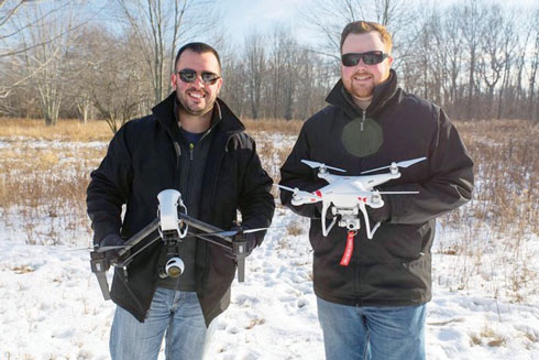 n Phil Myers and James Jackson of Toledo Aerial Media will captain the northwest ohio team for international drone day on march 14. PHOTO COURTESY TOLEDO AERIAL MEDIA