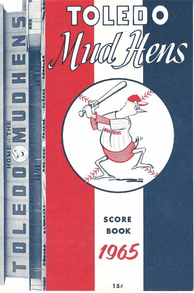 A score book from 1965, the year the Mud Hens returned to Toledo after a nine-year absence. Photo Courtesy Toledo Mud Hens